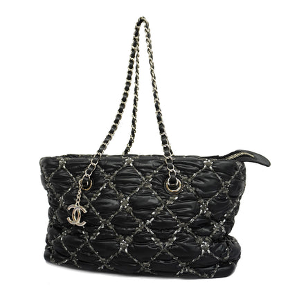 Chanel Shoulder Bag Parisian Chain Nylon Black