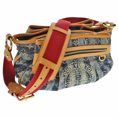 Louis Vuitton Porte Epol Leie MM Shoulder Bag Denim Blue
