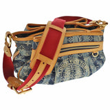 Louis Vuitton Porte Epol Leie MM Shoulder Bag Denim Blue