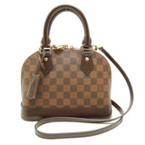 Louis Vuitton Damier Alma BB Ebene 2WAY Bag Brown