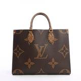 Louis Vuitton On The Go MM Tote Bag Monogram Giant Brown
