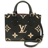 Louis Vuitton Amplant On The Go PM Shoulder Bag Black Beige