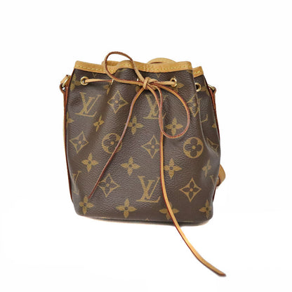 Louis Vuitton Nano Noe Shoulder Bag Monogram Canvas Color Leather Brown