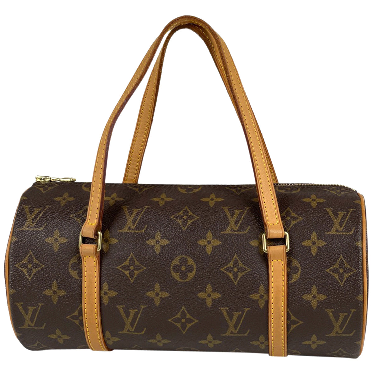 Louis Vuitton Papillon 26 Cylindrical Handbag Monogram Brown