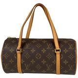Louis Vuitton Papillon 26 Cylindrical Handbag Monogram Brown