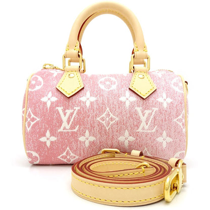 Louis Vuitton Monogram Denim Nano Speedy Rose Mini Bag