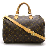 Louis Vuitton Monogram Speedy Bandouliere 30 Brown