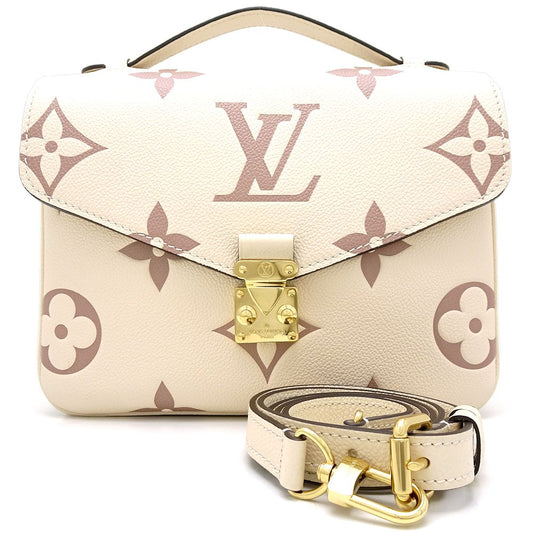 Louis Vuitton Pochette Metis MM Emplant Bicolor Crème Bois de Rose