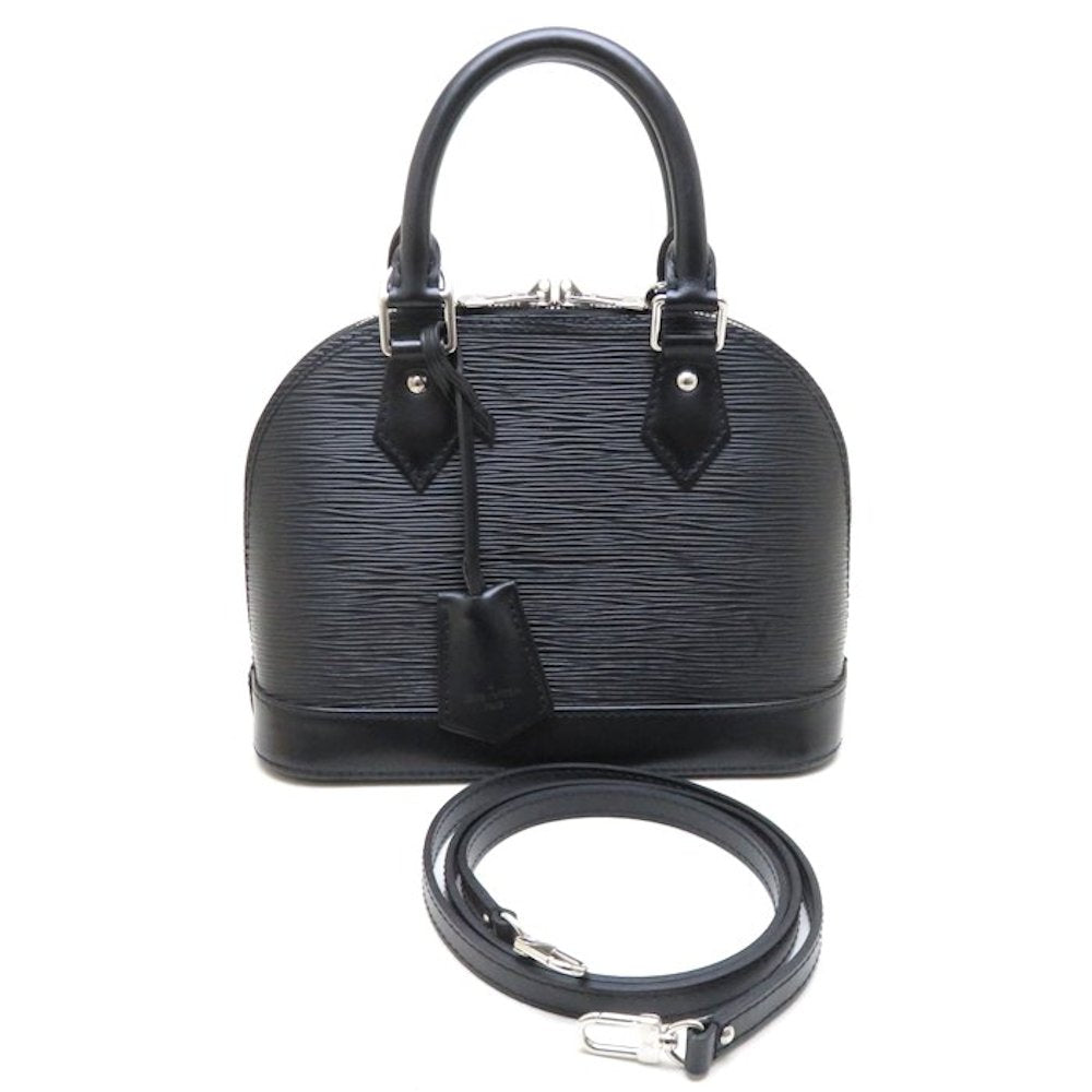 Louis Vuitton Epi Alma BB Noir 2WAY Handbag Black