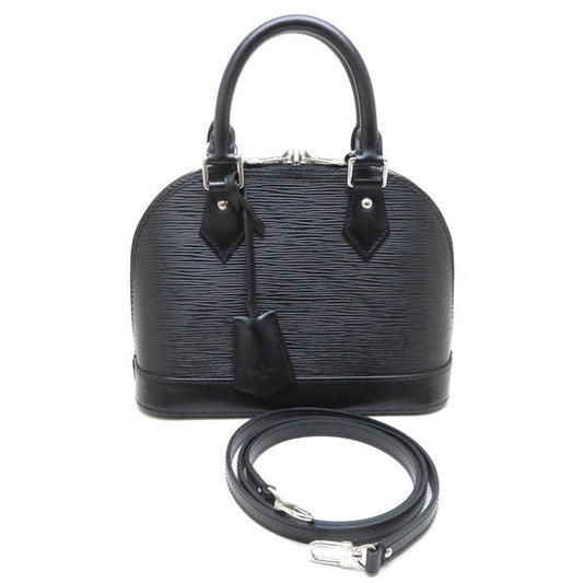 Louis Vuitton Epi Alma BB Noir 2WAY Handbag Black