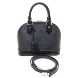 Louis Vuitton Epi Alma BB Noir 2WAY Handbag Black