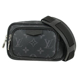 Louis Vuitton Body Bag Pochette Taigarama Monogram Leather Black