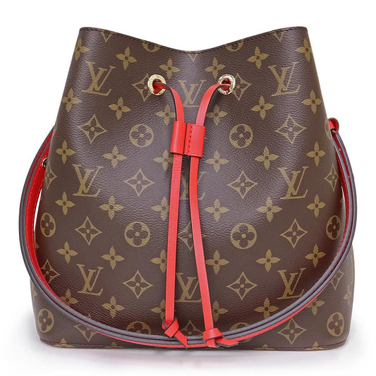 Louis Vuitton NeoNoe Shoulder Bag Monogram Brown Red
