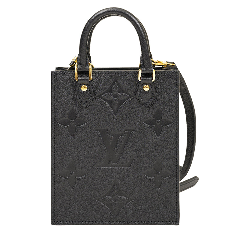 Louis Vuitton Petite Sac Plat Empreinte Leather Black