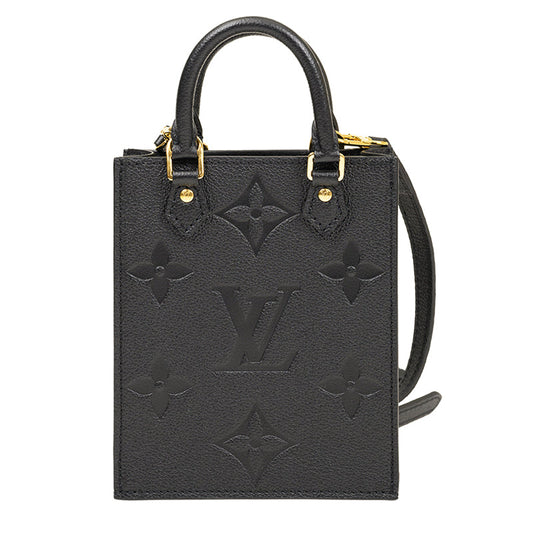 Louis Vuitton Petite Sac Plat Empreinte Leather Black