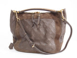 Louis Vuitton Amplant Audacious MM Leather Suede Shoulder Bag
