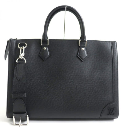Louis Vuitton Slim Taiga 2way Leather Briefcase Black