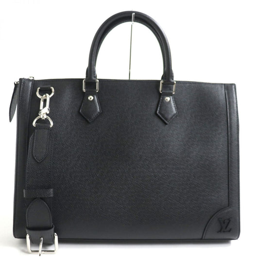 Louis Vuitton Slim Taiga 2way Leather Briefcase Black