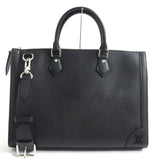 Louis Vuitton Slim Taiga 2way Leather Briefcase Black