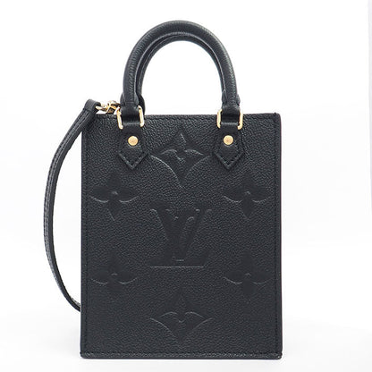 Louis Vuitton Petite Sac Plat Monogram Emplant Noir Black