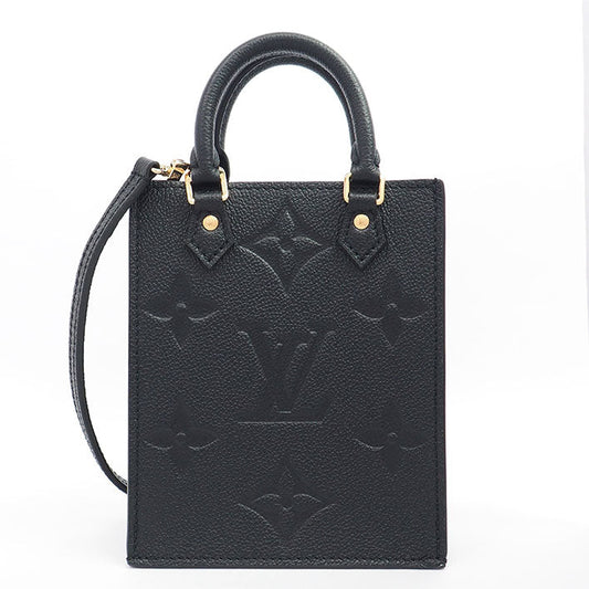 Louis Vuitton Petite Sac Plat Monogram Emplant Noir Black