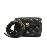 Chanel Waist Bag Matelasse Lambskin Black