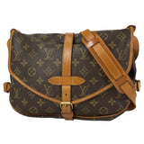 Louis Vuitton Saumur 30 Crossbody Shoulder Bag Monogram Brown