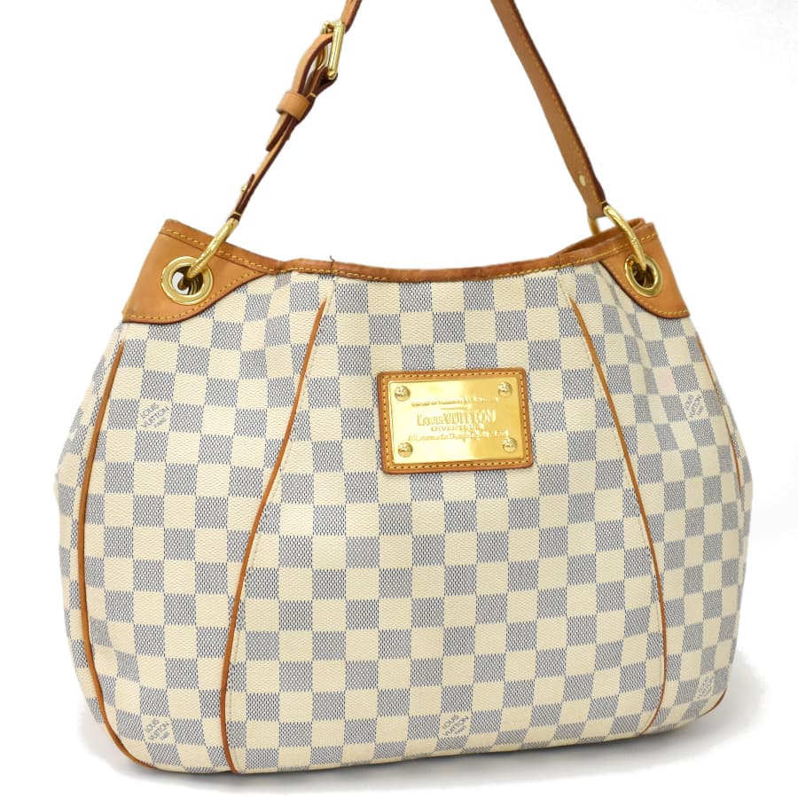 Louis Vuitton Galliera PM Shoulder Bag Damier Azur Ivory
