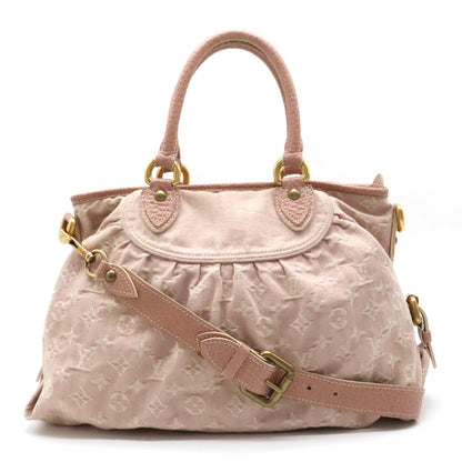 Louis Vuitton Monogram Denim Neocabby MM Tote Shoulder Bag Pink