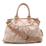 Louis Vuitton Monogram Denim Neocabby MM Tote Shoulder Bag Pink