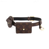 Louis Vuitton Monogram Sun Tulle Daily Multi Pocket Belt 80 Gold Hardware