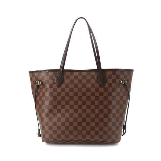 Louis Vuitton Damier Neverfull MM Tote Bag Ebene Cerise Brown Gold Hardware