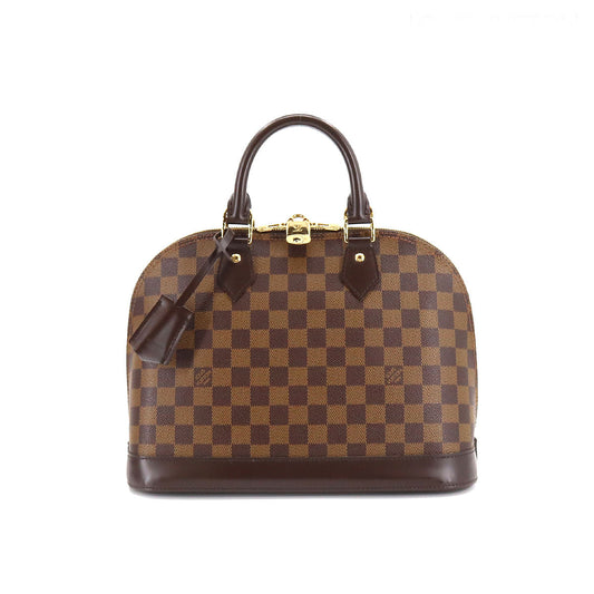 Louis Vuitton Damier Alma PM Hand Bag Ebene Brown
