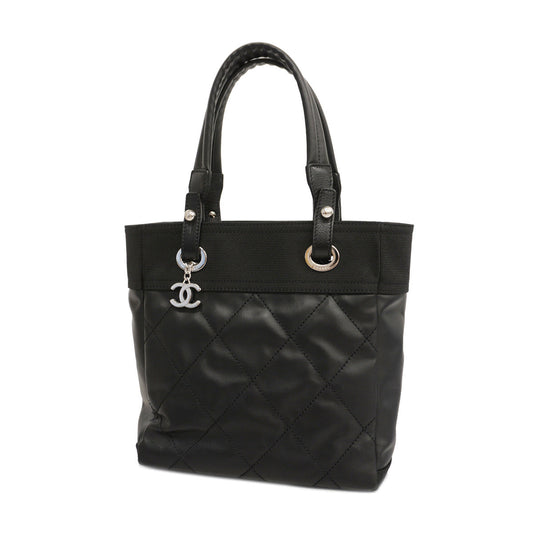 Chanel Tote Bag Paris Biarritz Leather Black