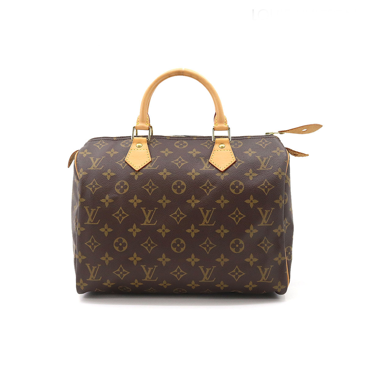 Louis Vuitton Monogram Speedy 30 Hand Bag Brown Gold Hardware