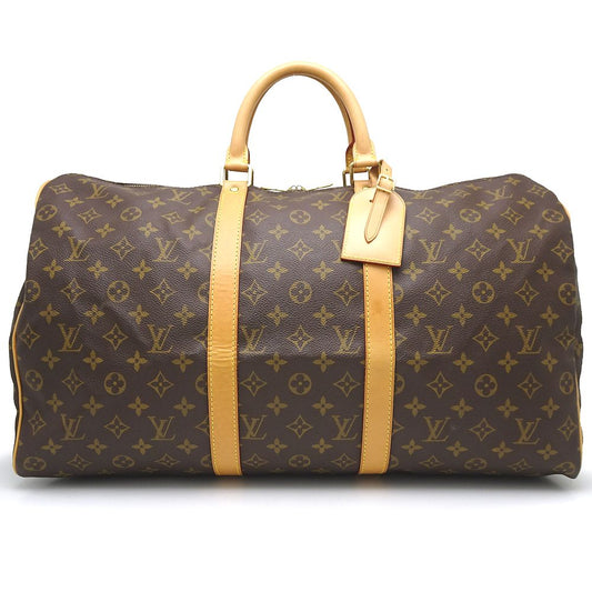 Louis Vuitton  Monogram Keepall 50 Brown Boston Bag
