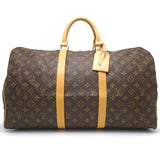 Louis Vuitton  Monogram Keepall 50 Brown Boston Bag