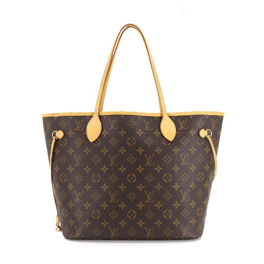 Louis Vuitton Monogram Neverfull MM Tote Bag Brown Beige