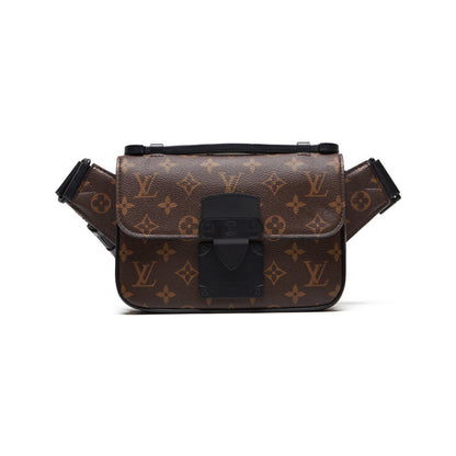 Louis Vuitton Monogram Macassar S Lock Shoulder Bag