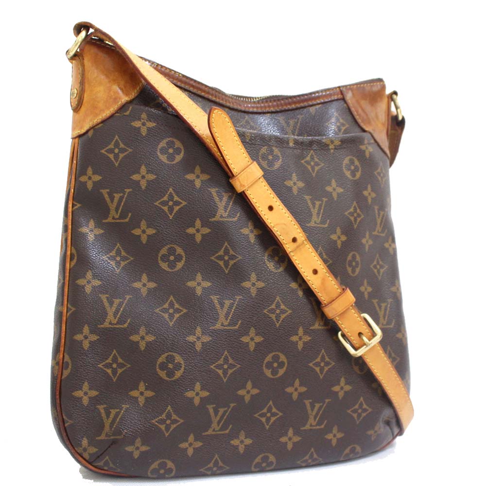 Louis Vuitton Odeon MM Monogram Shoulder Bag Brown