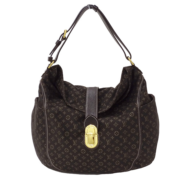 LOUIS VUITTON Denim Mahina XS Black Shoulder Bag Black