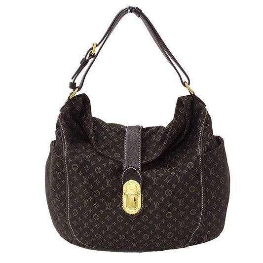 LOUIS VUITTON Denim Mahina XS Black Shoulder Bag Black