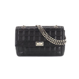 Chanel Chocolate Bar 2.55 Chain Shoulder Bag Black Leather