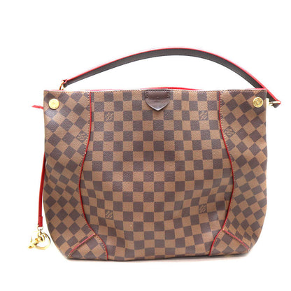 Louis Vuitton Kaisa Hobo Bag Shoulder Bag Damier Canvas Ebene Brown