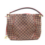 Louis Vuitton Kaisa Hobo Bag Shoulder Bag Damier Canvas Ebene Brown