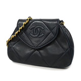 Chanel Shoulder Bag Matelasse Chain Lambskin Navy
