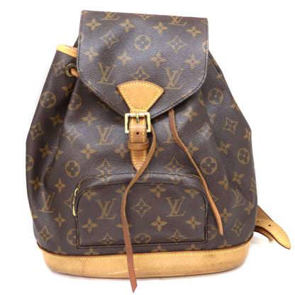 Louis Vuitton Montsouris MM Rucksack Backpack Monogram Canvas Brown