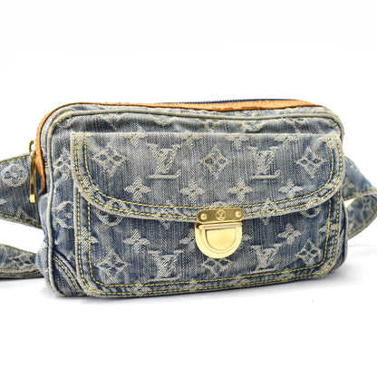 Louis Vuitton Bum Bag Body Bag Monogram Denim Blue