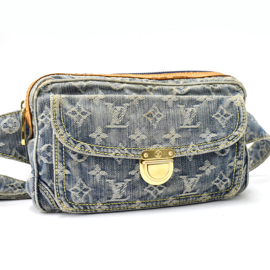 Louis Vuitton Bum Bag Body Bag Monogram Denim Blue