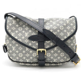 Louis Vuitton Monogram Idile Saumur PM Shoulder Bag Canvas Leather Ankle Blue